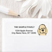 Étiquette Cute Cream Labradoodé Chien chiot (En situation)