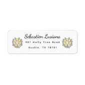Étiquette Cute Daisy Return Address Label (Devant)
