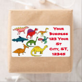 Étiquette Cute Dinosaur Collection Thunder_Cove (En situation)