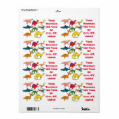Étiquette Cute Dinosaur Collection Thunder_Cove (Feuille entière)