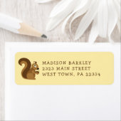 Étiquette Cute écureuil (En situation)