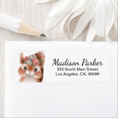 Étiquette Cute écureuil (En situation)