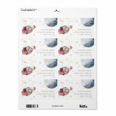 Étiquette Cute espace extra-atmosphérique Starry Planets Ann (Feuille entière)