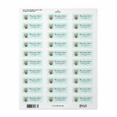 Étiquette Cute Floral Return Address Label | Personalized (Feuille entière)