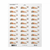 Étiquette Cute Funny Cats Quirky Cat Lover Return Address  (Feuille entière)