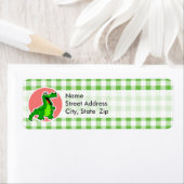 Étiquette Cute Gator ; En vichy verte (En situation)