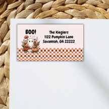 Cute Ghost Cottagecore Automne Halloween Adresse