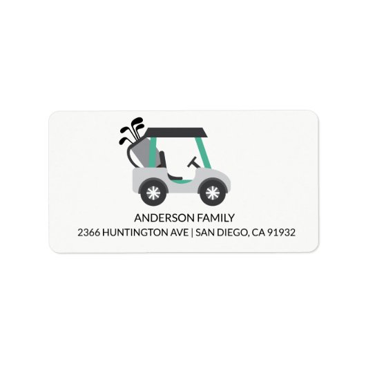 Étiquette Cute Golf Cart Address Label (Devant)