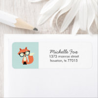 Cute Hipster Red Fox
