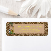 Étiquette Cute Jungle Safari Adresse de retour (En situation)