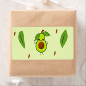 Étiquette Cute kawaii avocat (En situation)
