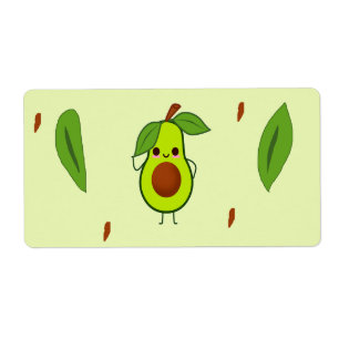 Étiquette Cute kawaii avocat