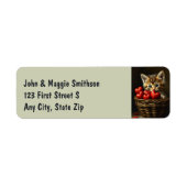 Étiquette Cute Kitten Chat Animaux de compagnie Panier de co (Devant)