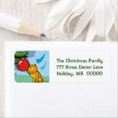 Étiquette Cute Kitten Chat sur mesure Carte de voeux de vaca (En situation)