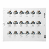 Étiquette Cute Kitten dans une serviette (Feuille entière)