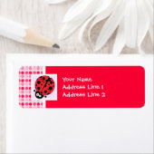 Étiquette Cute Ladybug (En situation)