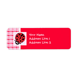 Étiquette Cute Ladybug