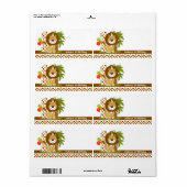 Étiquette Cute Lion 1er anniversaire (Feuille entière)