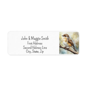 Étiquette Cute Little Bird Faune Nature Animal Art