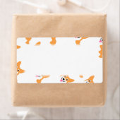 Étiquette Cute Little Corgi Motif (En situation)