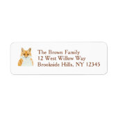 Étiquette Cute Little Red Fox - custom return address label. (Devant)
