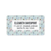 Étiquette Cute Llama Motif Pois (Devant)