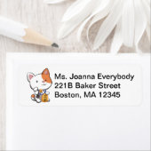 Étiquette Cute Maneki Neko (Chat Lucky Beckoning) (En situation)