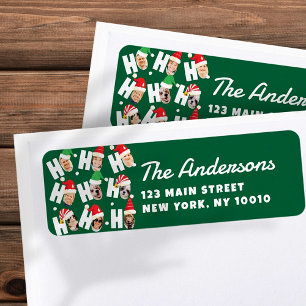 Étiquette Cute moderne Santa Hats Neuf Photos de famille Ret