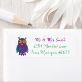 Étiquette Cute Owl (En situation)