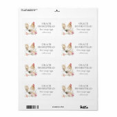 Étiquette Cute Pastel Picken Farm Oeuf Carton (Feuille entière)