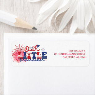 Étiquette Cute Patriotic Return Address Label
