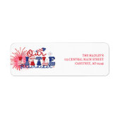 Étiquette Cute Patriotic Return Address Label (Devant)