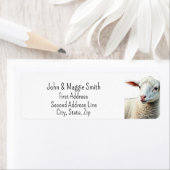 Étiquette Cute Petit mouton Lampe de ferme d'animaux de ferm (En situation)