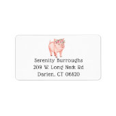 Étiquette Cute Pig Funny Farm Animal Boho Piggy (Devant)