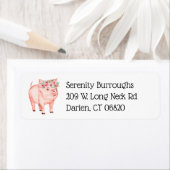 Étiquette Cute Pig Funny Farm Animal Boho Piggy (En situation)