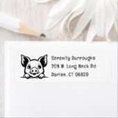 Étiquette Cute Pig Lover Fermier Agricole Vie Cartoon Piglet (En situation)