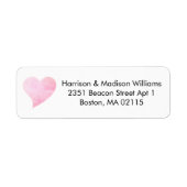 Étiquette Cute pink heart custom Return Address (Devant)