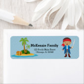 Étiquette Cute Pirate * choisir la couleur arrière - plan (En situation)