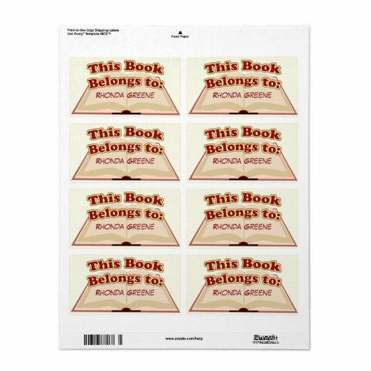 Étiquette Cute plaque (Feuille entière)