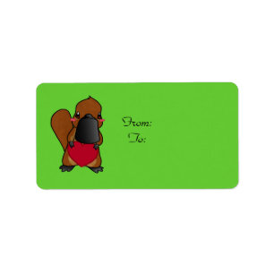Étiquette Cute Platypus