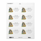 Étiquette Cute Poulet Coop Farm Oeuf Carton (Feuille entière)