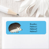 Étiquette Cute prickly hedgehog cartoon (En situation)