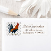 Étiquette Cute Russe Pays Rooster Poulet (En situation)