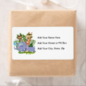 Étiquette Cute Safari Animals (En situation)