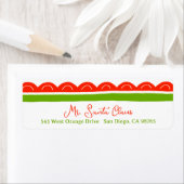 Étiquette Cute Scalloped Christmas CUSTOM Return Address (En situation)