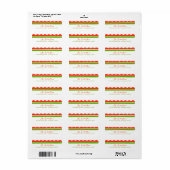 Étiquette Cute Scalloped Christmas CUSTOM Return Address (Feuille entière)