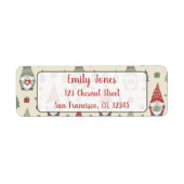 Étiquette Cute Scandinavian Christmas Gnome   (Devant)