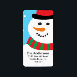 Étiquette Cute Snowman Christmas Holiday Adresse de retour<br><div class="desc">Habille tes enveloppes, cartes de noël, invitations à la fête de noël et cartes de remerciements avec nos étiquettes d'adresse de retour de noël bonhomme de neige! Cette étiquette d'adresse de retour présente le bonhomme de neige le plus mignon sur un étiquette de adresse vertical branché. La touche finale parfaite...</div>