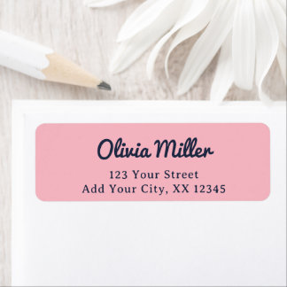 Étiquette Cute Soft Pink - Trendy Address Label