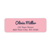 Étiquette Cute Soft Pink - Trendy Address Label (Devant)